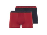 LIVERGY 2 heren boxers (Donkerblauw/rood, L)