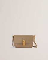 Ted Baker Kkaysa Polished Small Leather Cross Body Bag -Taupe