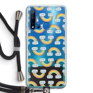 Regenboog: Huawei P20 Lite (2019) Transparant Hoesje met koord