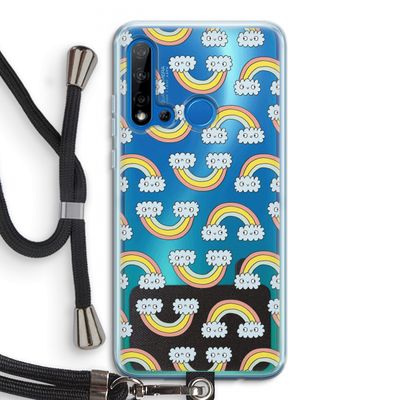 Regenboog: Huawei P20 Lite (2019) Transparant Hoesje met koord
