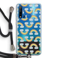 Regenboog: Huawei P20 Lite (2019) Transparant Hoesje met koord