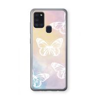 White butterfly: Samsung Galaxy A21s Transparant Hoesje