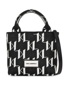 Karl Lagerfeld K/Monogram gebreide shopper - Zwart