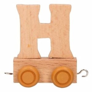 Houten letter trein H   -