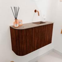 Toiletmeubel Mondiaz Joya Dlux | 71.6 cm | Meubelkleur Ruby | Faye wastafel Arena Wasbak Rechts | Zonder kraangat(en)