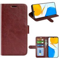 Honor X7 Wallet Case met Magnetische Sluiting - Bruin - thumbnail