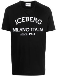 Iceberg t-shirt en coton à logo imprimé - Noir