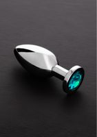 Jeweled Butt Plug AQUA BLUE LIGHT - Large - thumbnail