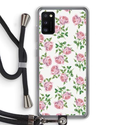 Kleine roosjes: Samsung Galaxy A41 Transparant Hoesje met koord