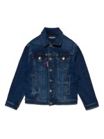 DSQUARED2 KIDS veste en jean à patch logo - Bleu