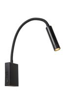 Lucide ALEC - Wandspot / Wandlamp - LED 3 StepDim - G9 - 1x3W 2700K - Inclusief omwisselbare ringen - Zwart