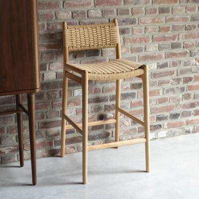Dutchbone Barkruk 'Cecile' Gevlochten papier, kleur Naturel (zithoogte 68cm)