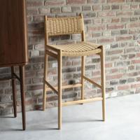 Dutchbone Barkruk 'Cecile' Gevlochten papier, kleur Naturel (zithoogte 68cm)