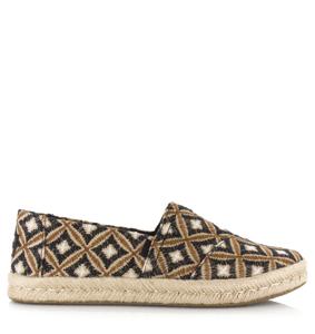 TOMS Toms - Alpargata Rope 2.0 | Geo Black Zwart Textiel Espadrilles Dames