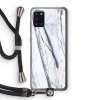 Gestreepte marmer: Samsung Galaxy A31 Transparant Hoesje met koord