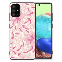 Samsung Galaxy A71 Bloemen Hoesje Pink Flowers Samsung Galaxy A71 Bloemen Hoesje Pink Flowers