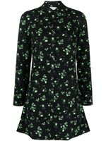 Calvin Klein Jeans robe-chemise courte à fleurs imprimées - Noir