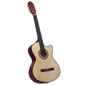VidaXL Gitaar cutaway met equalizer 6 snaren western klassiek