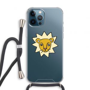 Kleine leeuw: iPhone 12 Pro Transparant Hoesje met koord