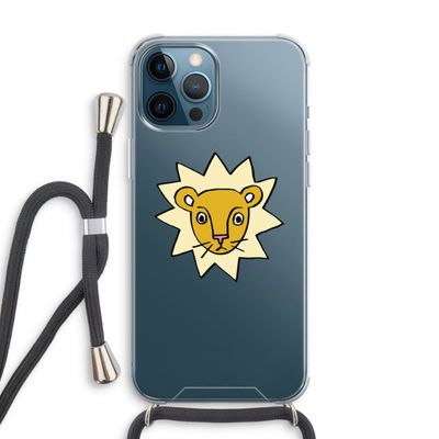 Kleine leeuw: iPhone 12 Pro Transparant Hoesje met koord