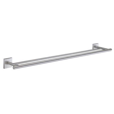 Smedbo House Handdoekhouder - 65x12cm - dubbel - geborsteld chroom RS3364