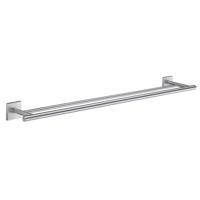 Smedbo House Handdoekhouder - 65x12cm - dubbel - geborsteld chroom RS3364