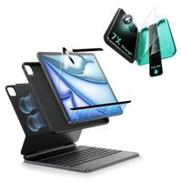 iPad Air 11" (M4, 2026) Bundle Rebound Magnet-Tastaturhülle 360° + Armorite & Paper-Feel Displayschutz-DE layout-Black