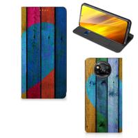 Xiaomi Poco X3 Pro | Poco X3 Book | Wallet Case | Wood Heart - Cadeau voor je Vriend