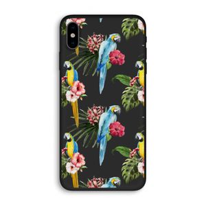 Kleurrijke papegaaien: iPhone X Biologisch afbreekbaar hoesje
