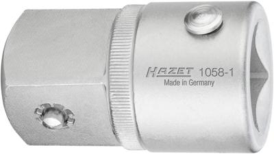 HAZET Vergrotingsstuk 1058-1 · 3/4 inch (20 mm) vierkant hol · 1 inch (25 mm) vierkant massief · Lengte: 60,6 mm