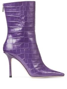 Jimmy Choo bottes Agathe 100 mm à bout pointu - Violet