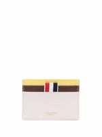 Thom Browne porte-cartes en cuir à rayures RWB - Rose - thumbnail