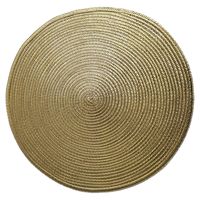 Ronde Placemats metallic goud look diameter 38 cm