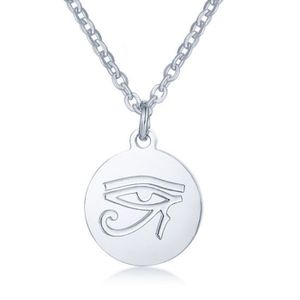 Zilverkleurige Heren Ketting met Hanger Oog van Horus