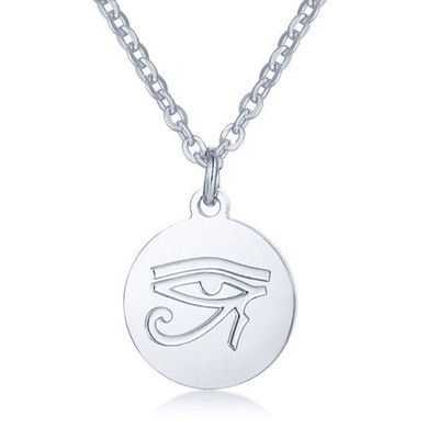 Zilverkleurige Heren Ketting met Hanger Oog van Horus