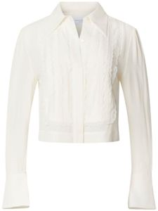 Equipment chemise Landon crop en soie - Blanc
