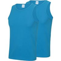 2-Pack Maat XL - Sport singlets/hemden blauw voor heren