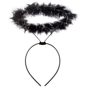 Engel halo - diadeem/tiara/haarband - zwart - Halloween/horror thema accessoires