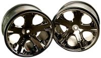 Wheels, all-star 2.8" (black chrome) (rustler, stampede rear only)