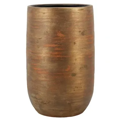 Vaas funchal d26h40cm goud