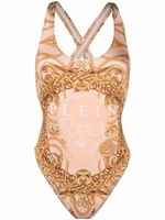 Philipp Plein maillot de bain New Baroque à bretelles croisées - Tons neutres