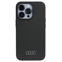 iPhone 13/13 Pro Audi Metal Logo Siliconen Hoesje - Zwart