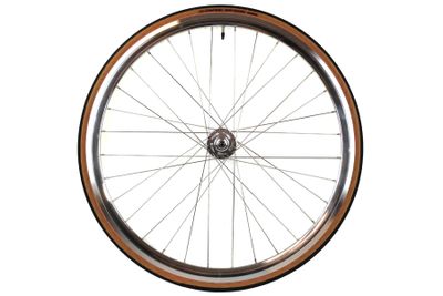 Santafixie 30mm Voorwiel + Binnenband + Band - Zilver Classic Santafixie 30mm Voorwiel + Binnenband + Band - Zilver Classic