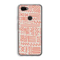 Marrakech Pink: Google Pixel 3a Transparant Hoesje