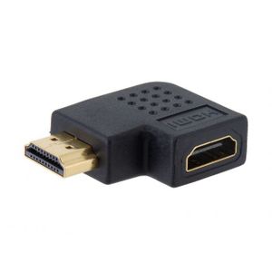 Techly HDMI M/F 270° HDMI HDMI Zwart kabeladapter/verloopstukje