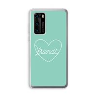 Friends heart pastel: Huawei P40 Transparant Hoesje