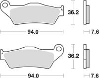 TRW remblokken "mcb 648" brake pad mcb 648 srm sintered metal