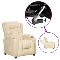 Sta-op-stoel stof crèmekleurig