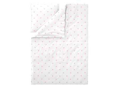 LIVARNO Dekbedovertrek 140 x 200 cm (Wit/lichtroze)