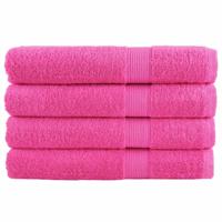 VidaXL Saunadoeken solund 4 st 600 g/m² 80x200 cm roze